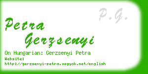 petra gerzsenyi business card